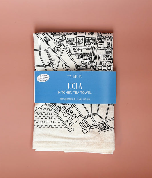 UCLA Campus Map Tea Towel
