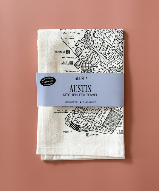Austin Map Tea Towel