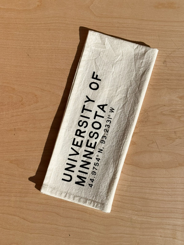University of Minnesota Campus Map Tea Towel