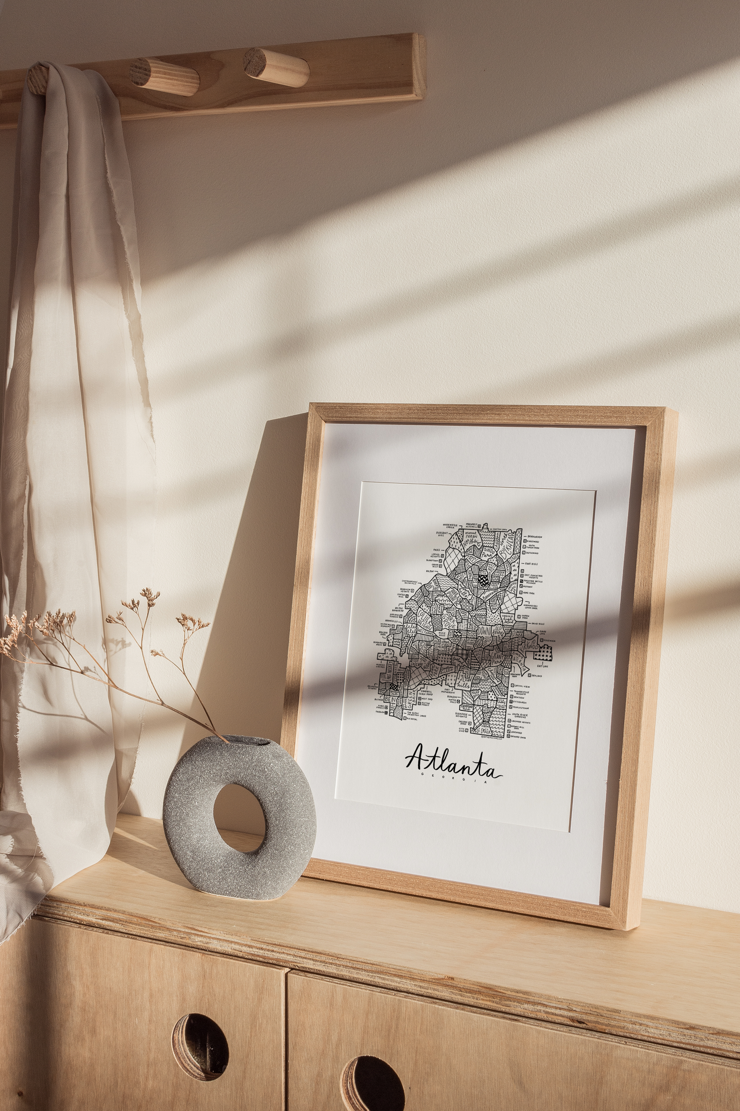 Atlanta Neighborhood Map Print