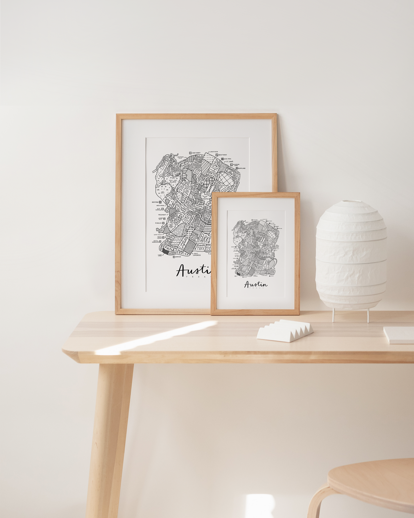 Austin, Texas Neighborhood Map Print