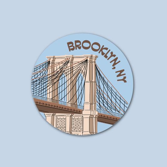 Brooklyn Bridge Circle Sticker