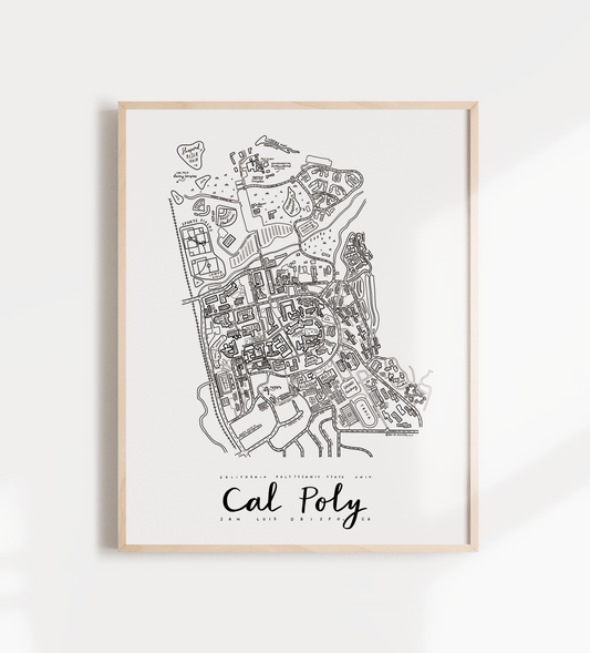 Cal Poly San Luis Obispo Campus Map Print