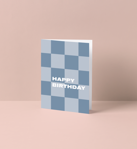 Checkered Happy Birthday Card