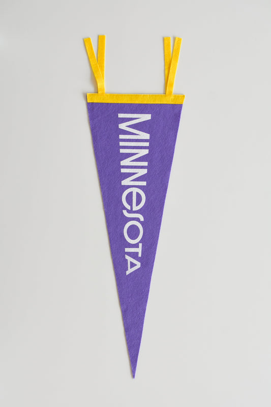 Purple And Gold Minnesota Felt Pennant