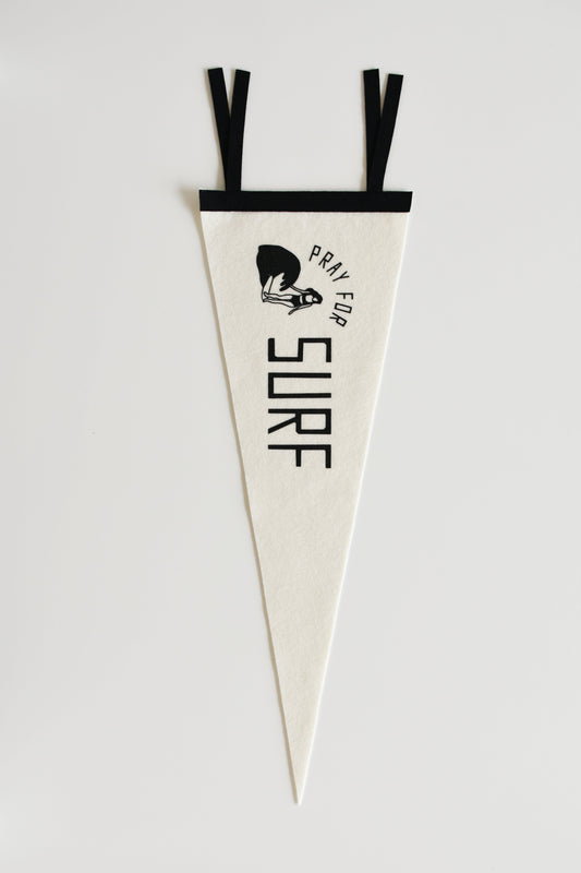 Pray For Surf Felt Pennant