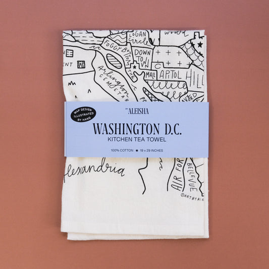 Washington D.C. Map Tea Towel