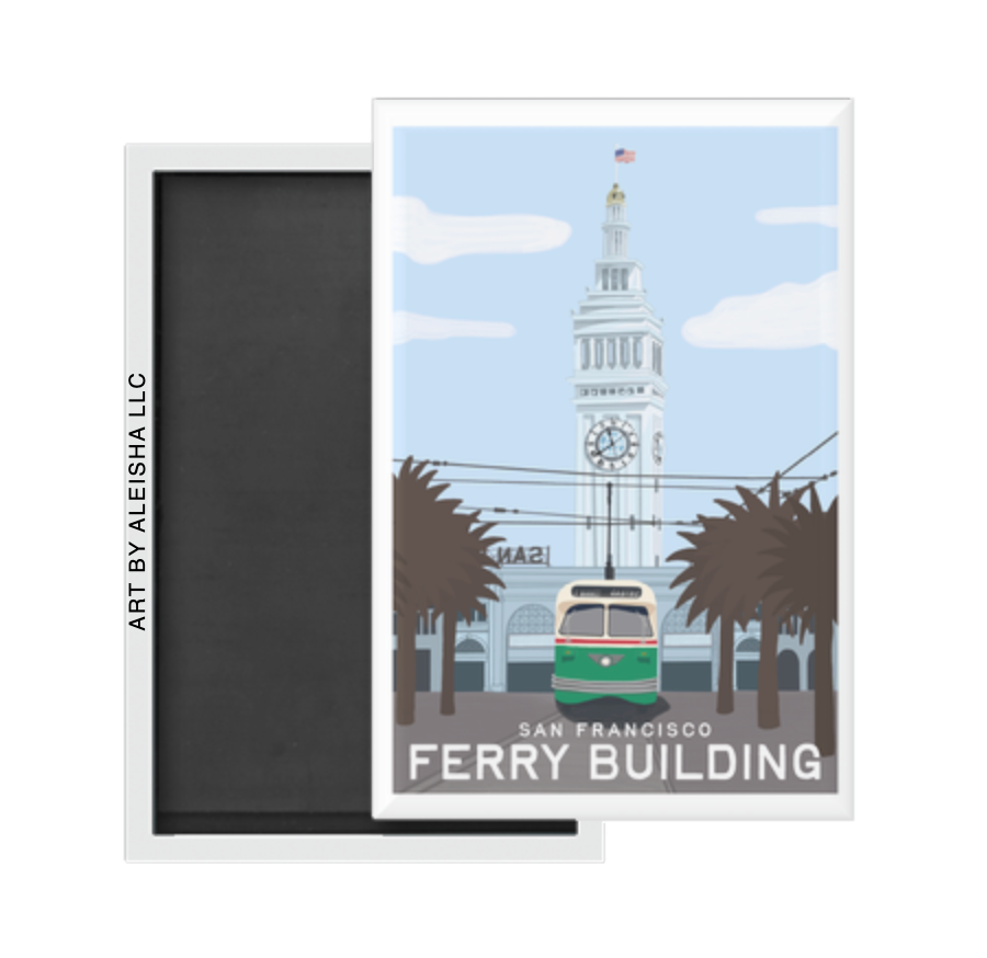 Ferry Building Travel Poster Magnet