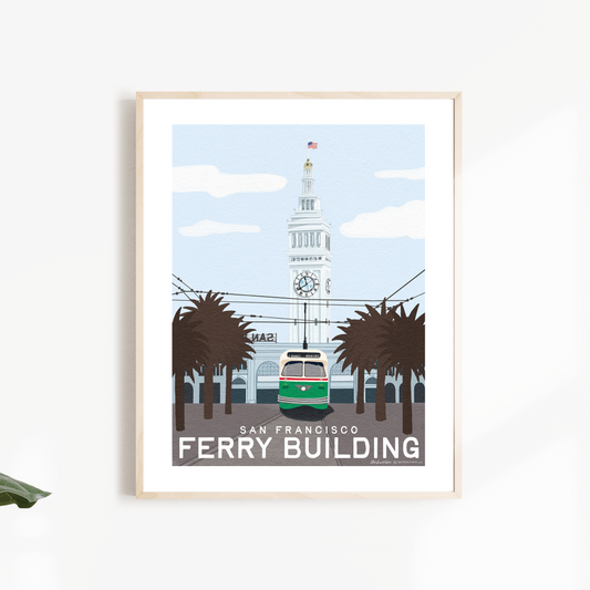 San Francisco Ferry Building Travel Poster