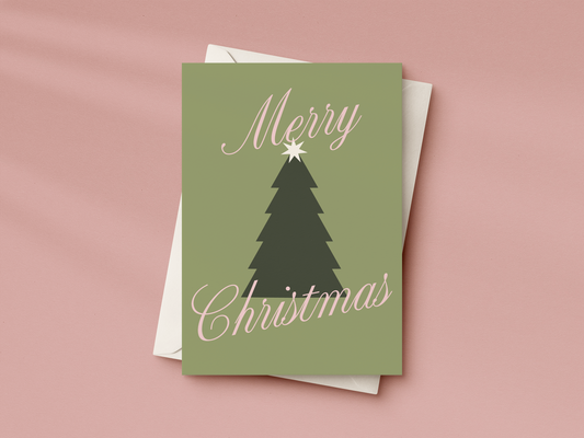 Geometric Christmas Tree Greeting Card