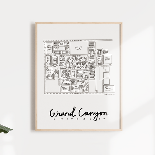 Grand Canyon University Campus Map Print