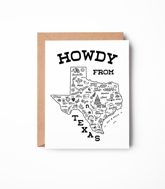 Howdy From Texas Greeting Card