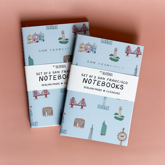San Francisco Landmark Notebooks (Set of 3)