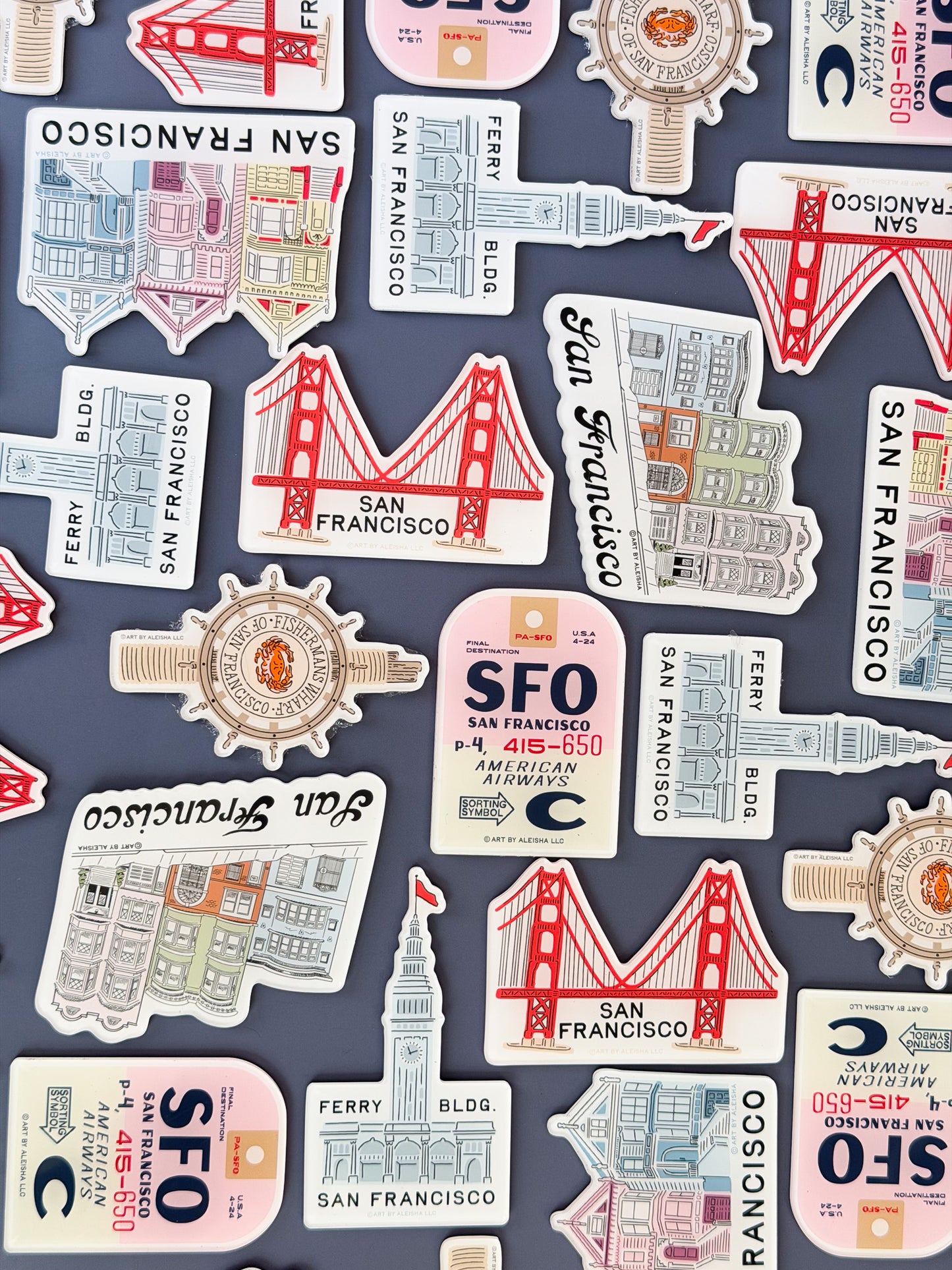 SF Ferry Building Acrylic Magnet