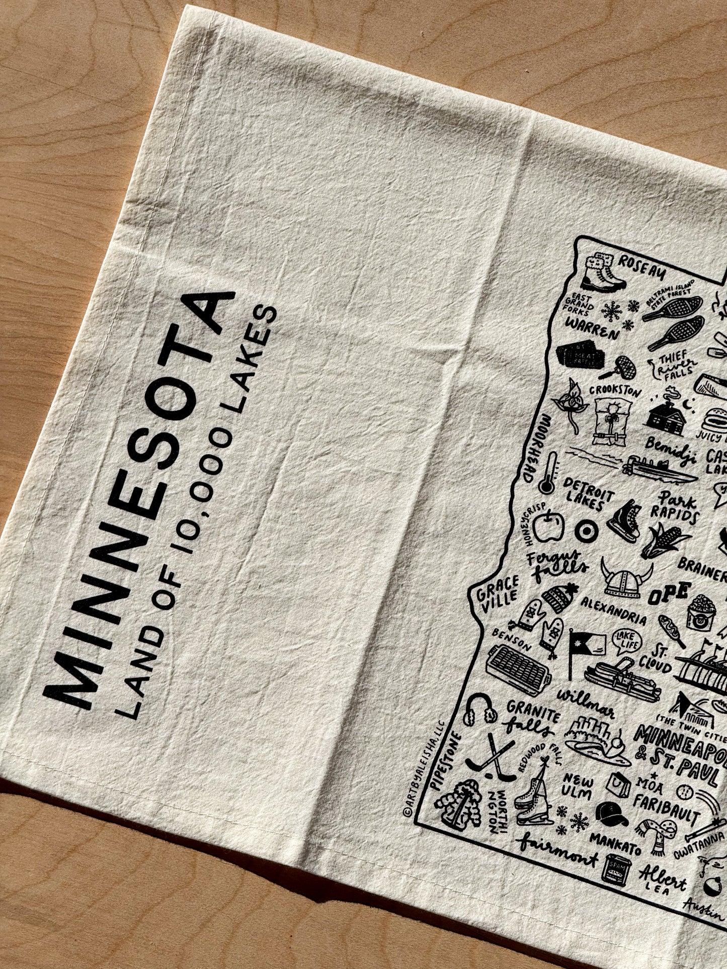 State of Minnesota Tea Towel