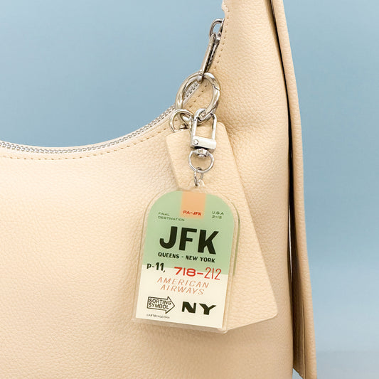 JFK Luggage Tag Acrylic Keychain