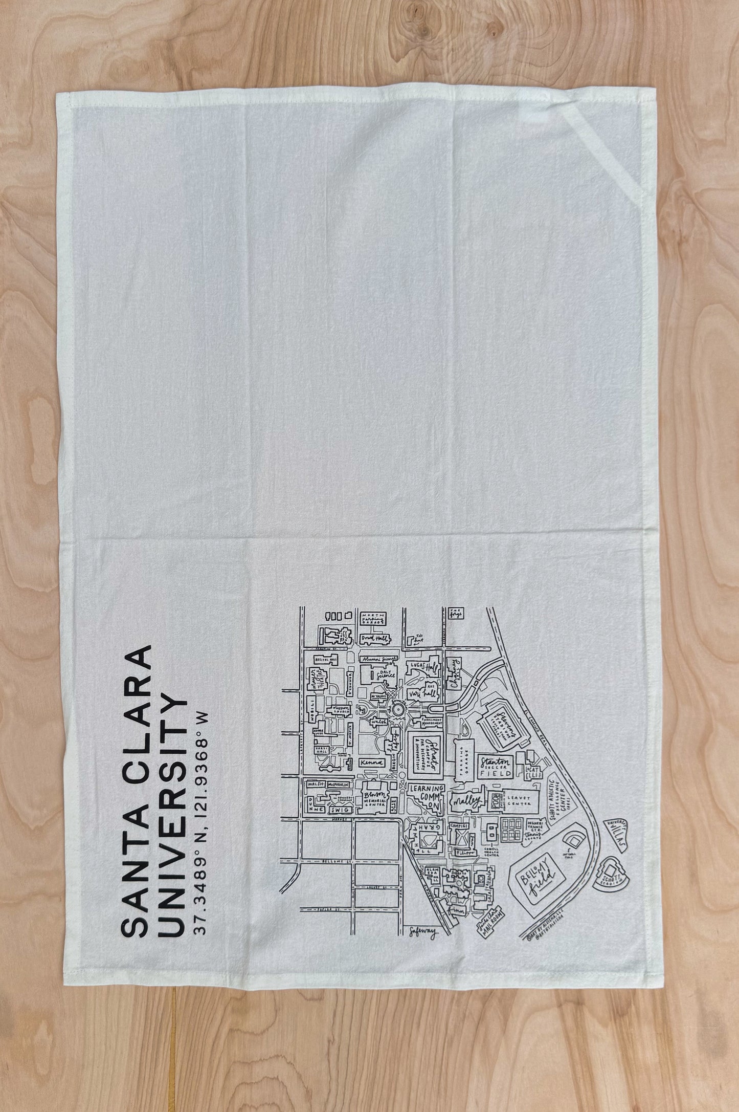 Santa Clara University Tea Towel