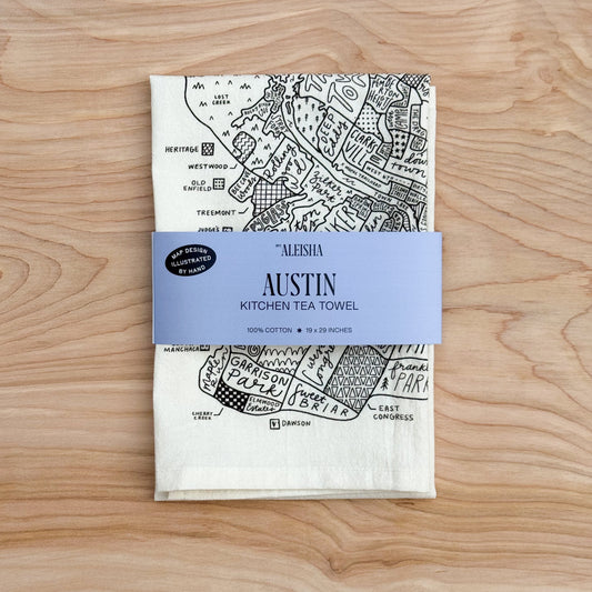 Austin Map Tea Towel