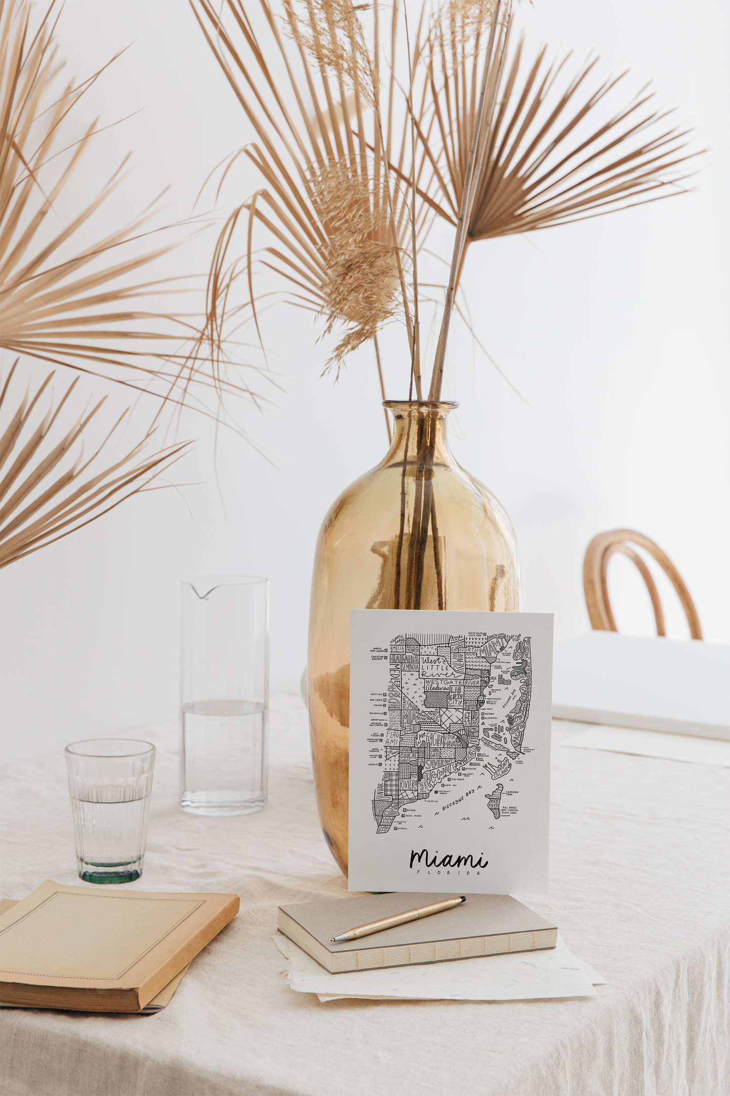 Miami Neighborhood Map Print