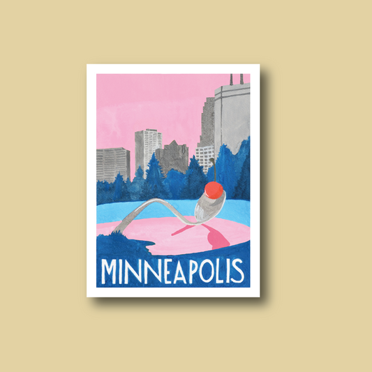 Minneapolis Travel Poster Magnet