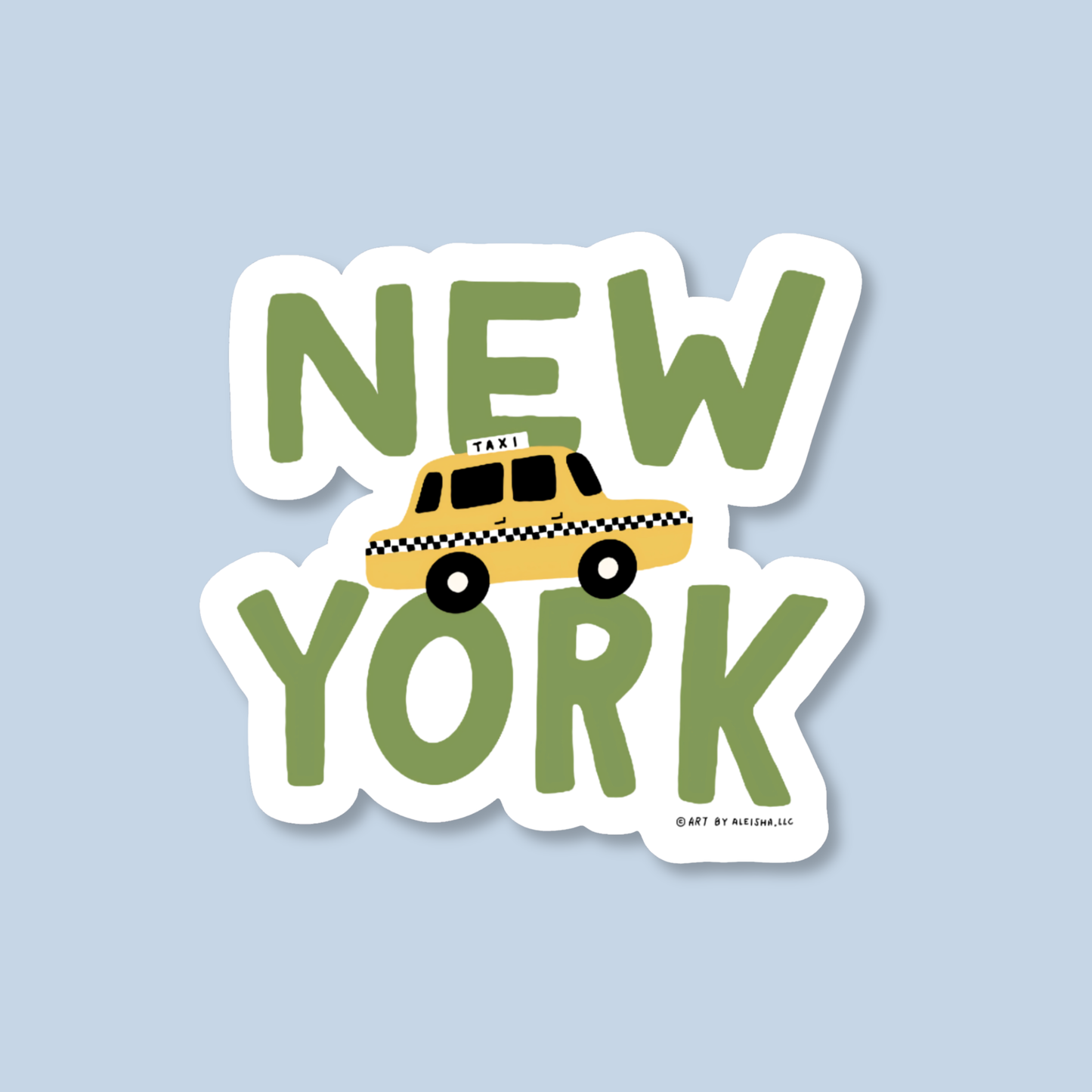 NYC Block Font Sticker