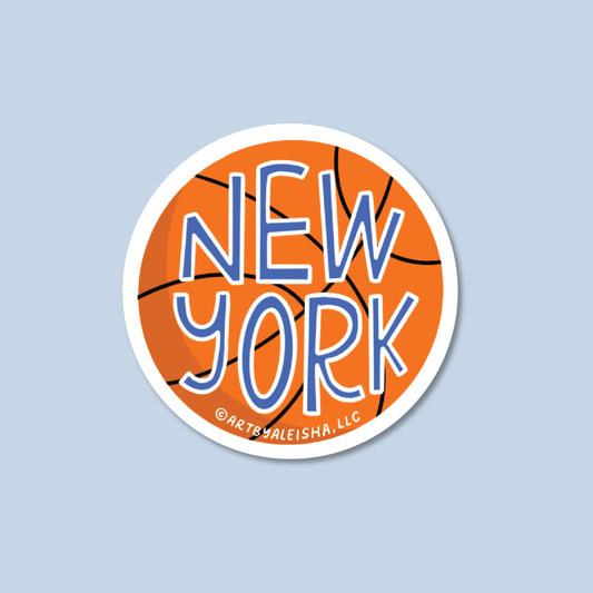 New York Basketball Sticker