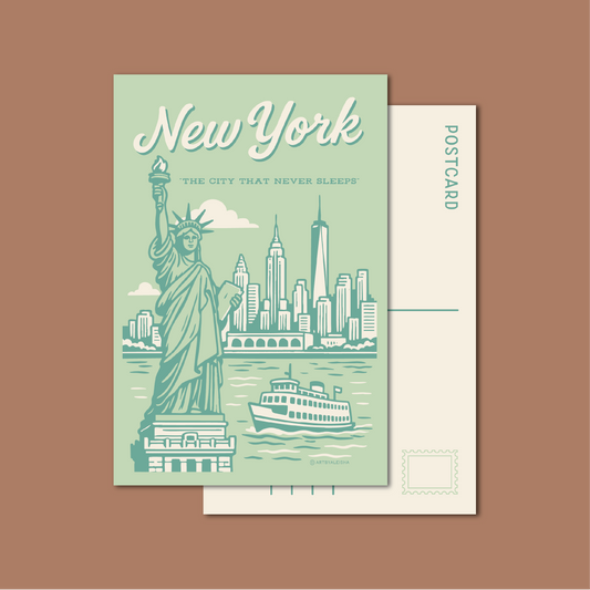 Green Statue of Liberty Postcard