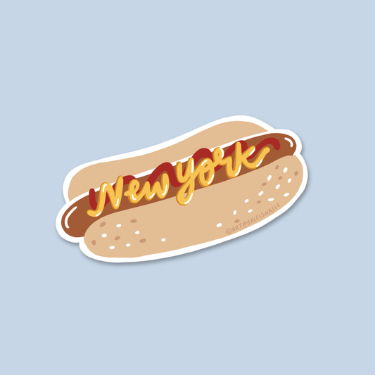 New York Hot Dog Acrylic Magnet