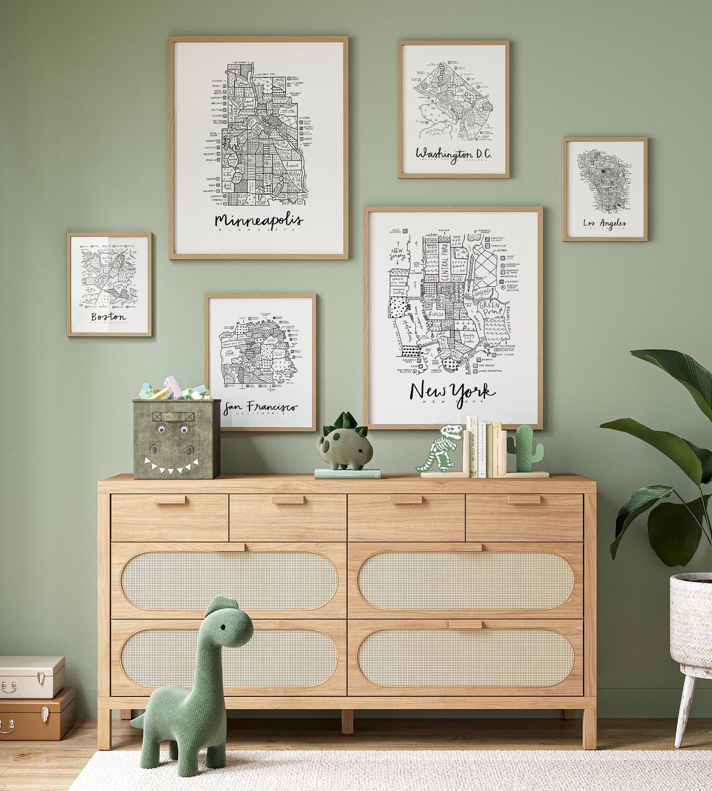 Washington D.C. Neighborhood Map Print