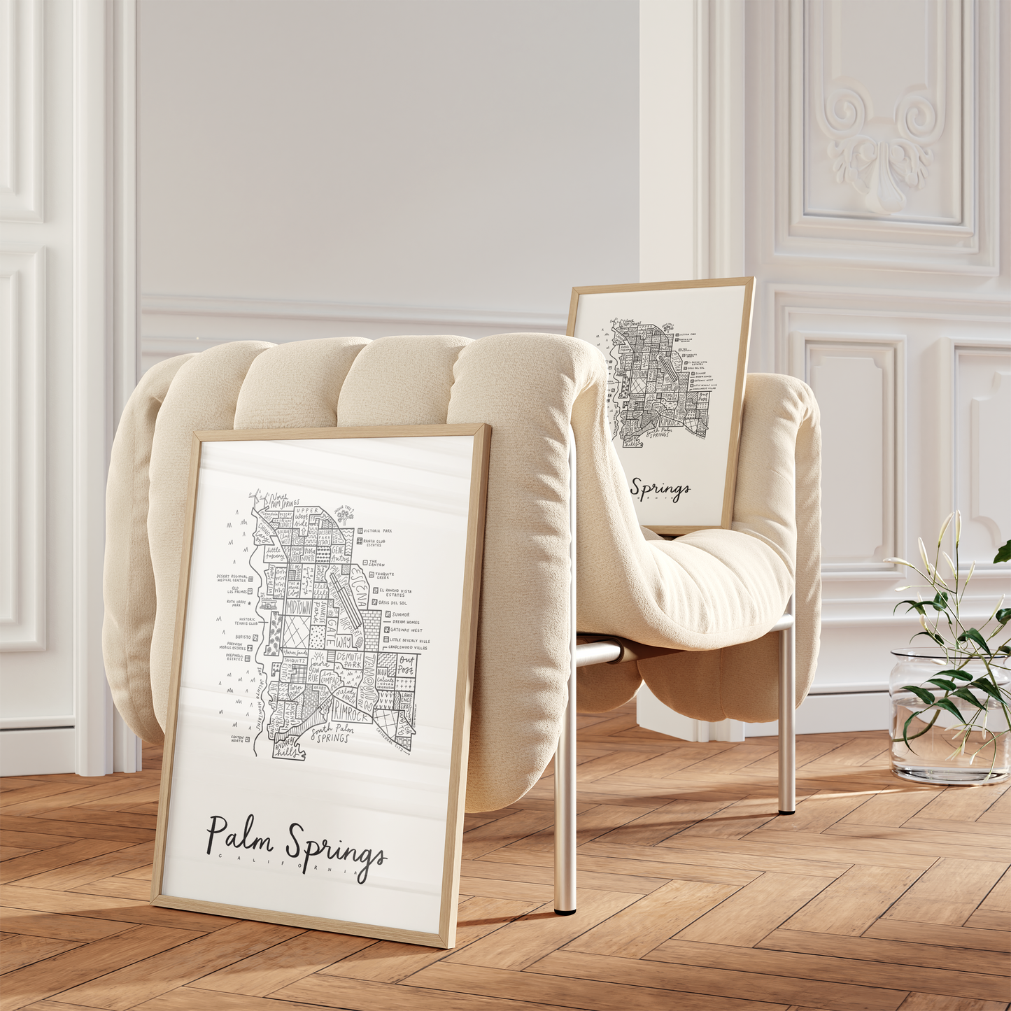 Palm Springs Neighborhood Map Print