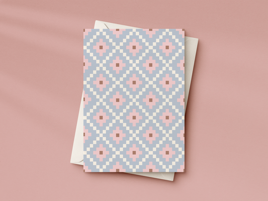 Pastel Patchwork 02 Greeting Card