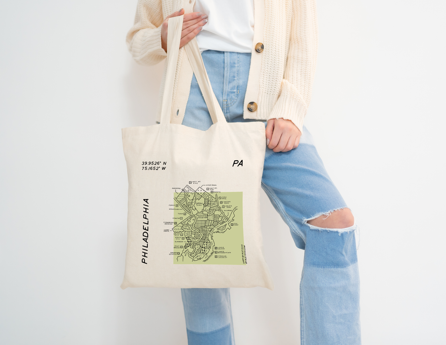 Philadelphia Map Tote
