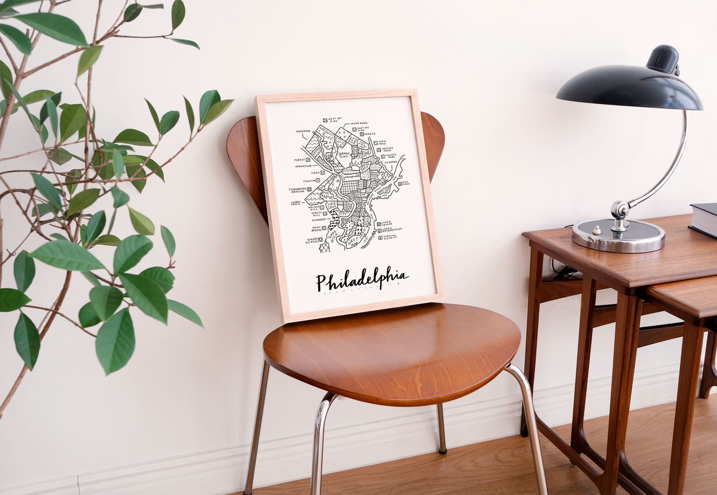 Philadelphia Neighborhood Map Print