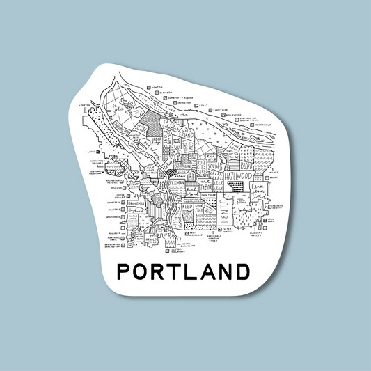 Portland Neighborhood Map Sticker