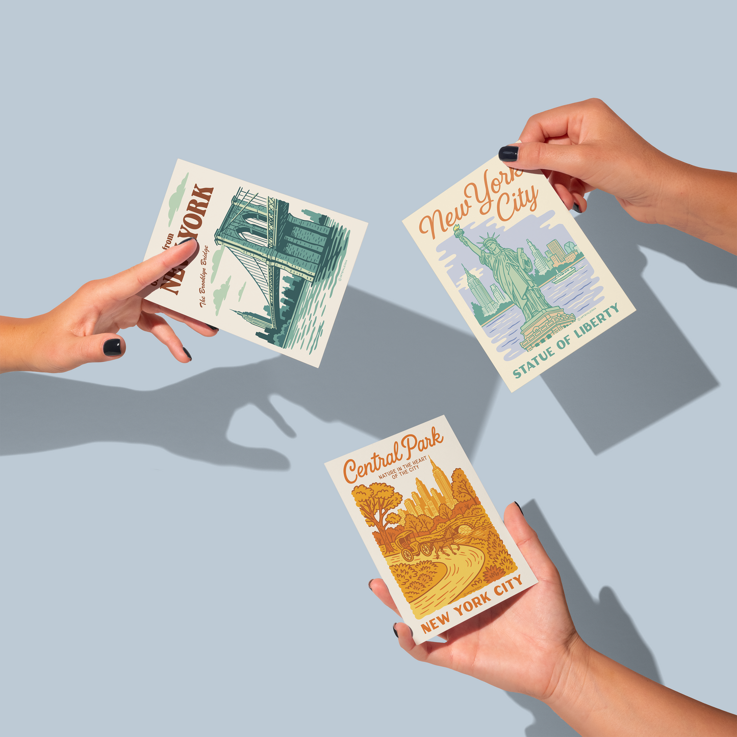 Brooklyn Bridge Retro Postcard