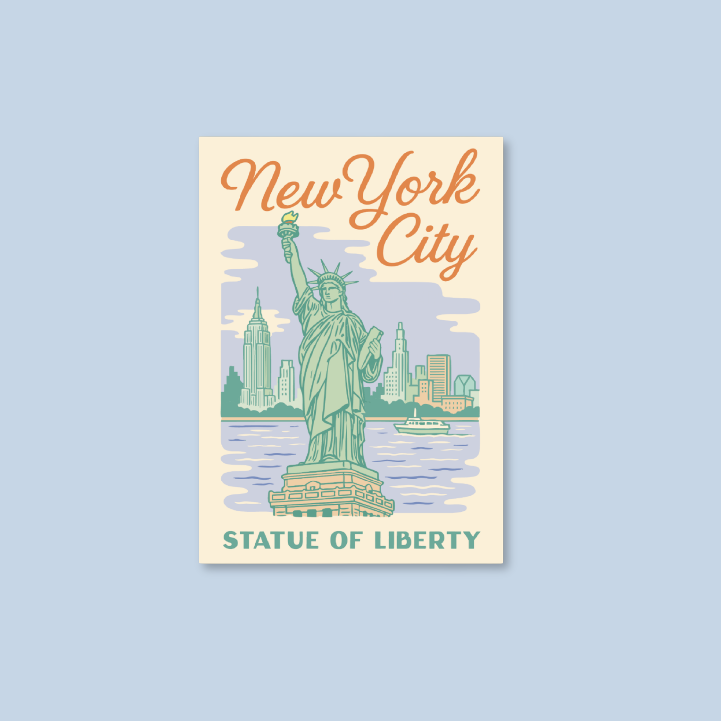 Retro Statue of Liberty Sticker