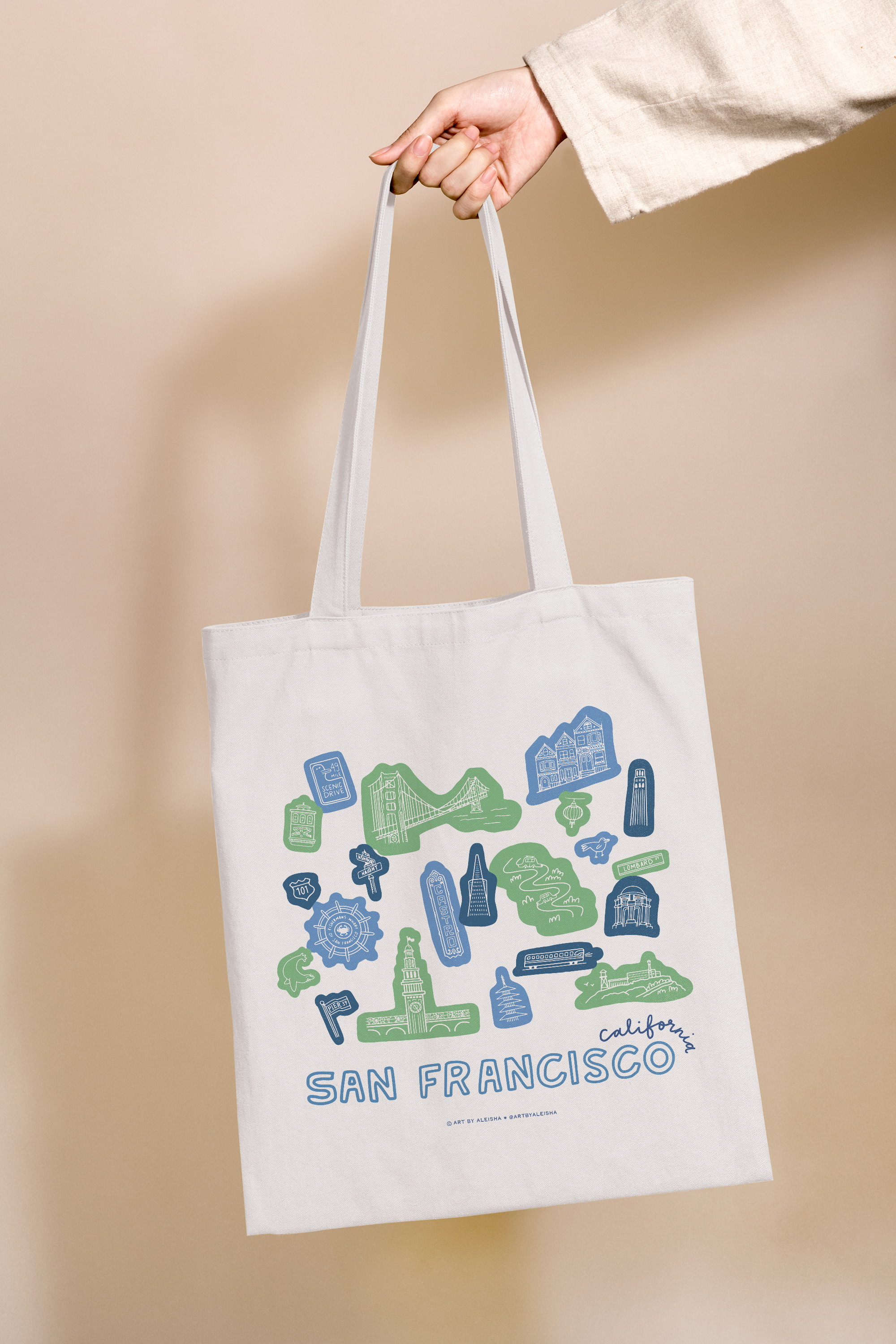 San Francisco Icons Tote – (BY) ALEISHA