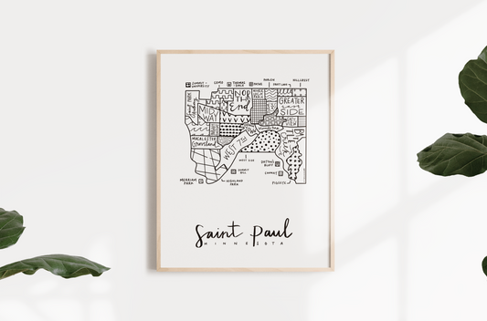 Saint Paul Neighborhood Map Print