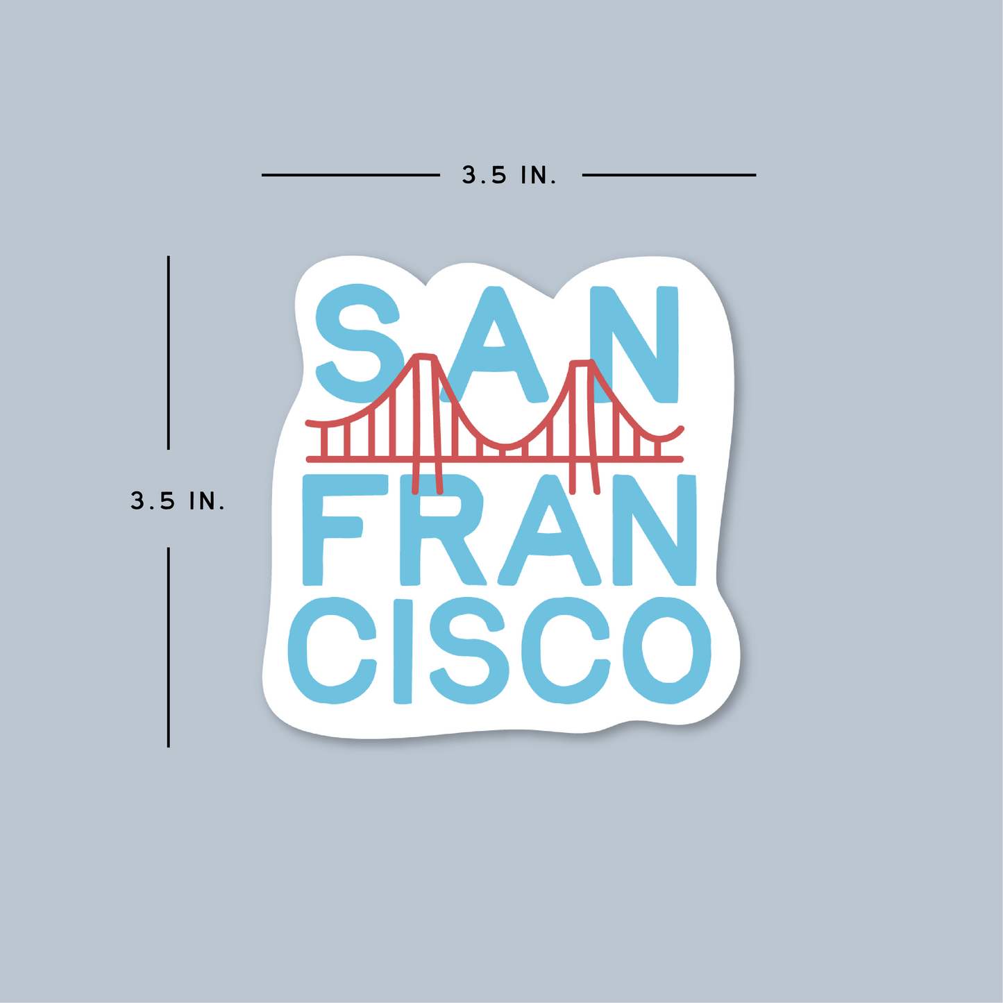 San Francisco City Name Sticker