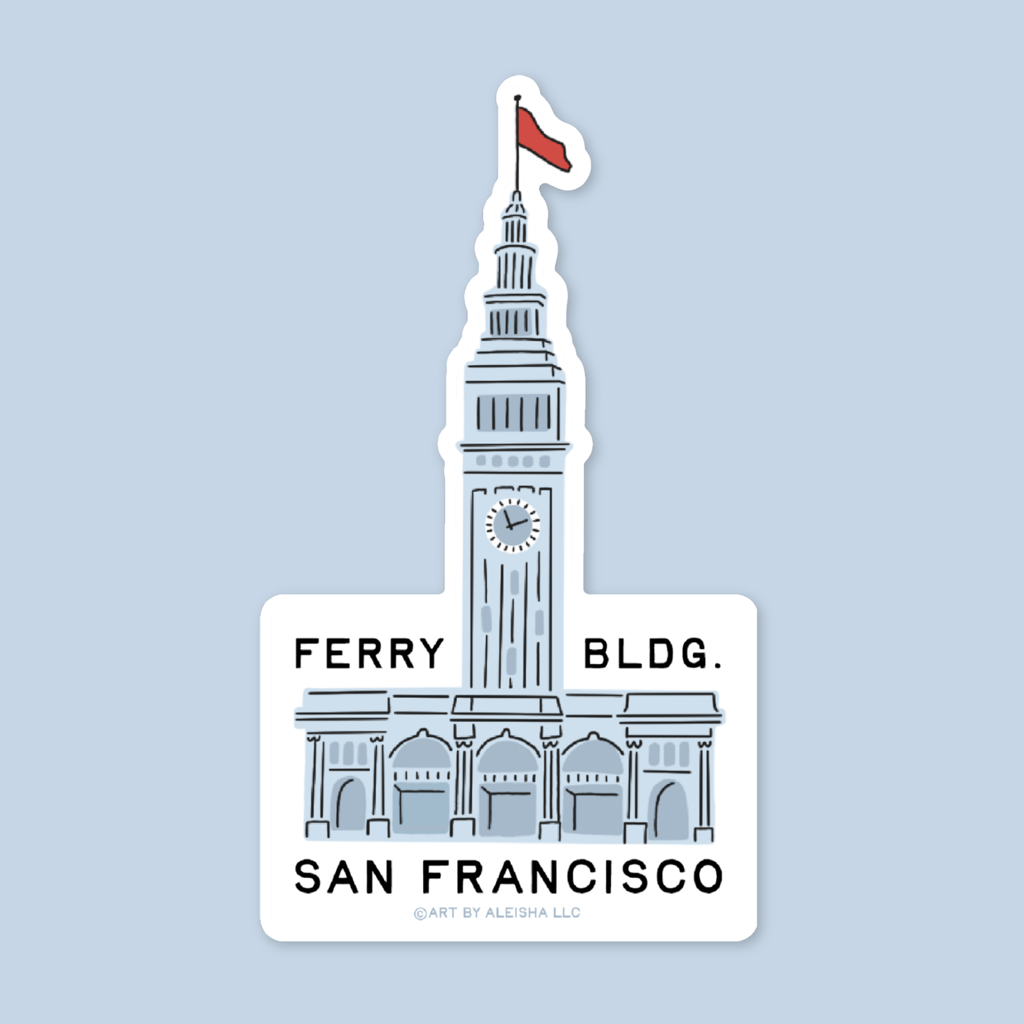 SF Ferry Building Landmark Sticker