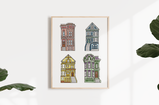 Painted Ladies Art Print
