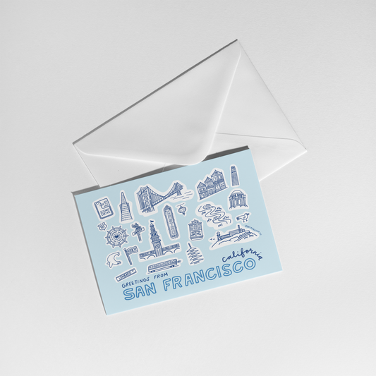 San Francisco Icons Greeting Card