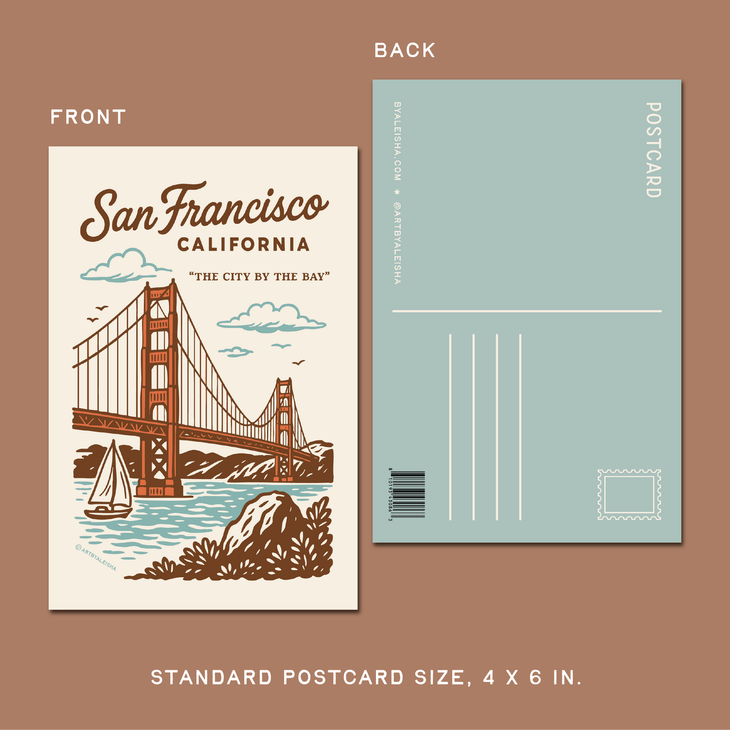 Golden Gate Bridge Postcard