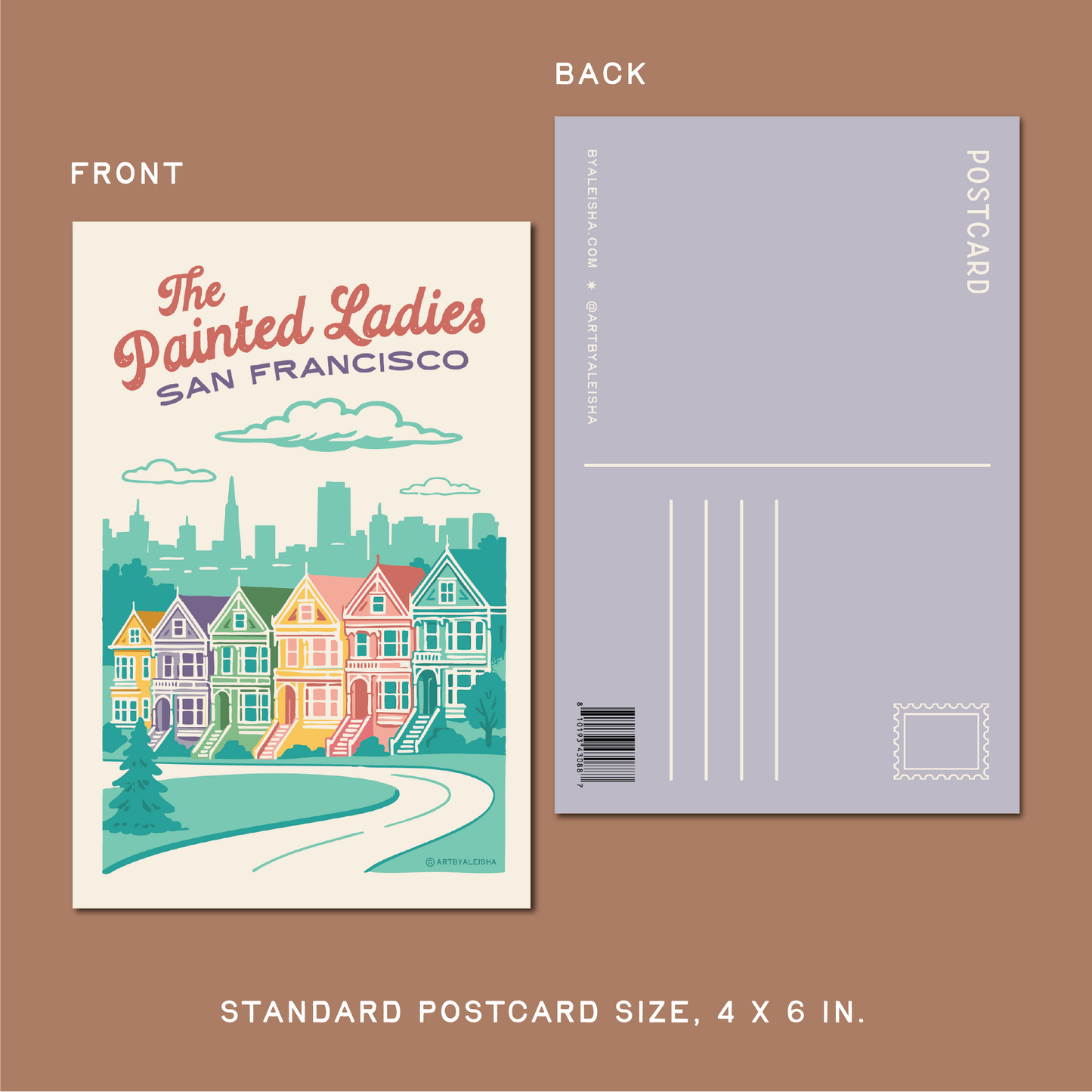 Painted Ladies Postcard