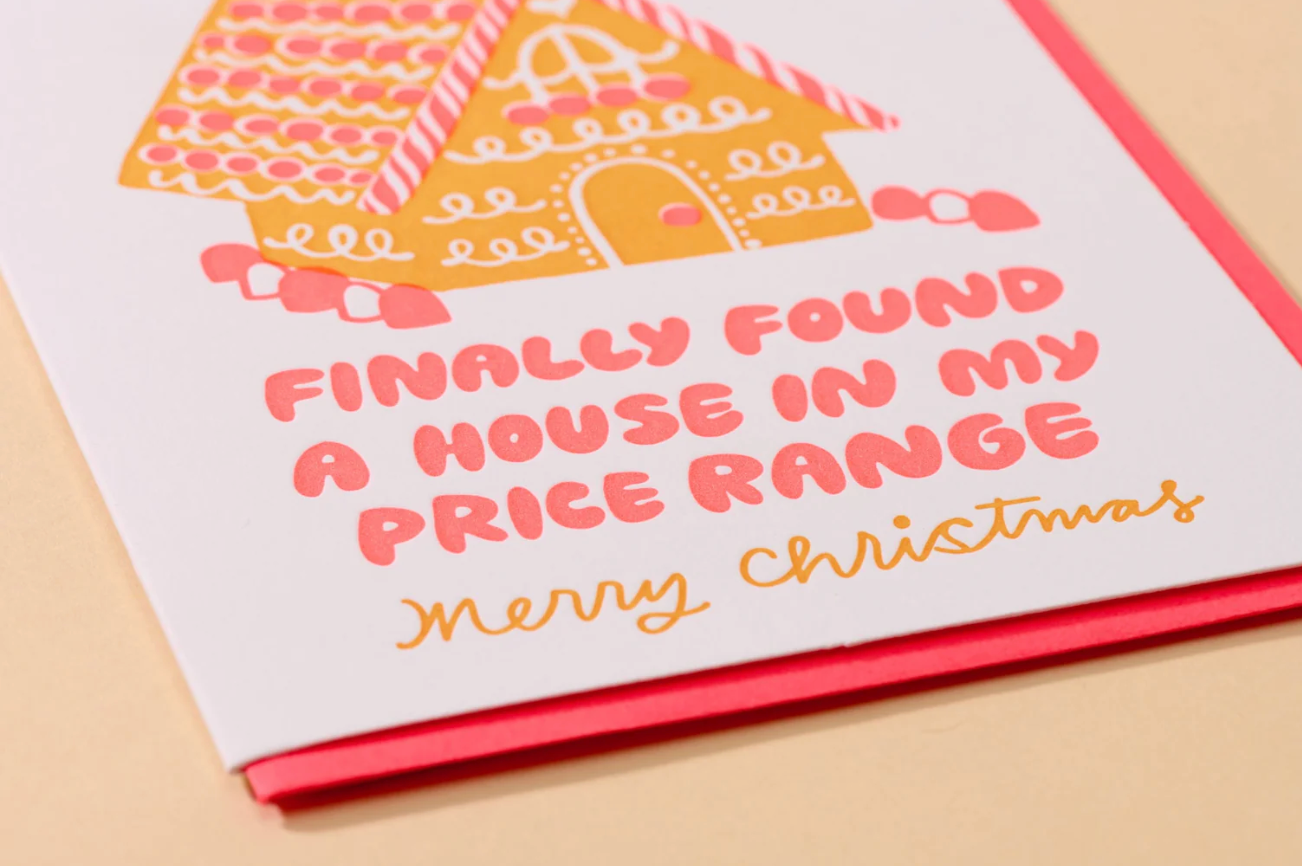 Affordable Gingerbread House Card