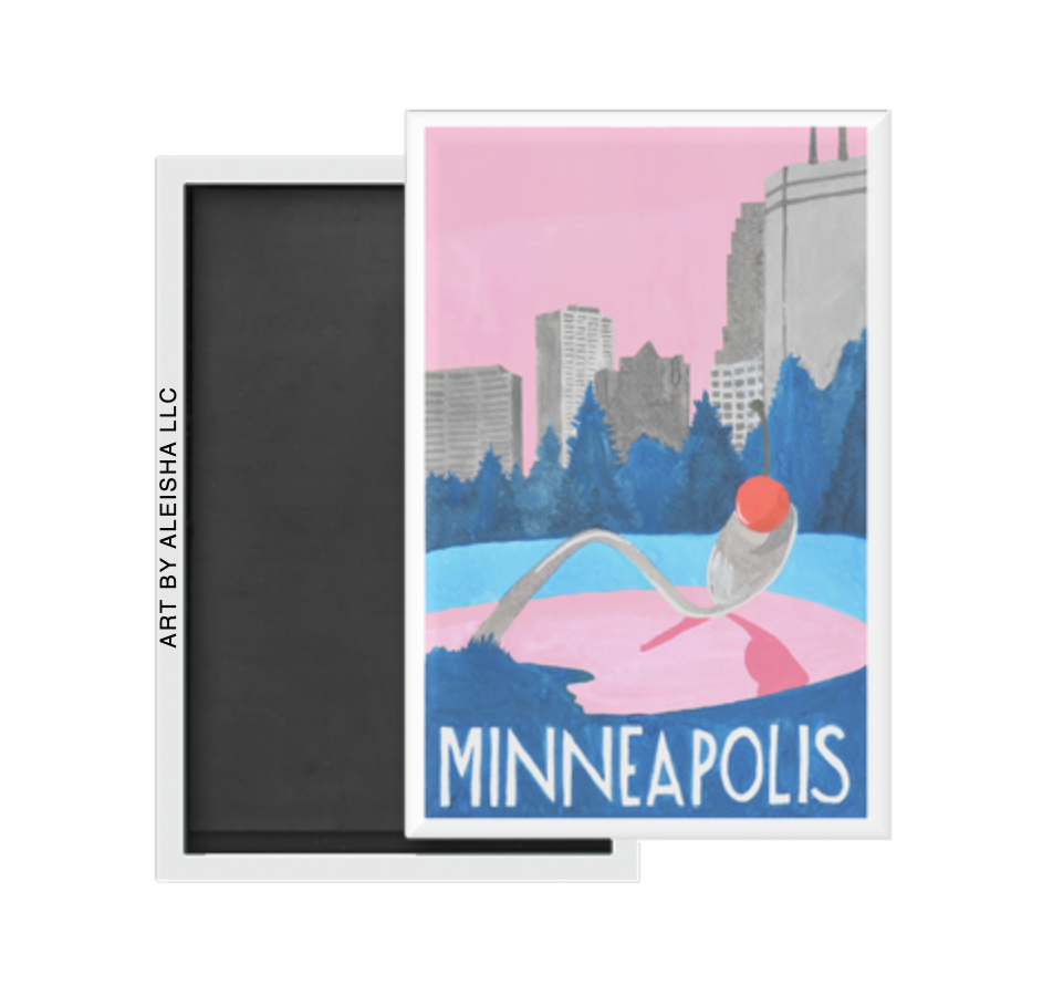 Minneapolis Travel Poster Magnet