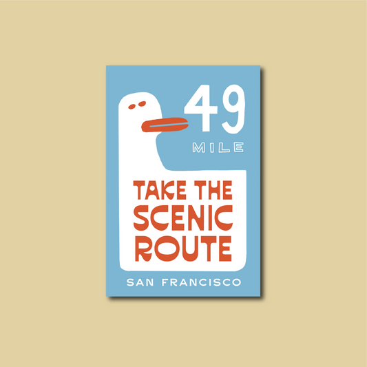 Take The Scenic Route Magnet