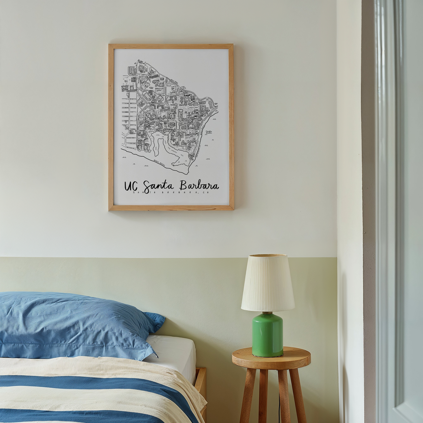 UC Santa Barbara Campus Map Print