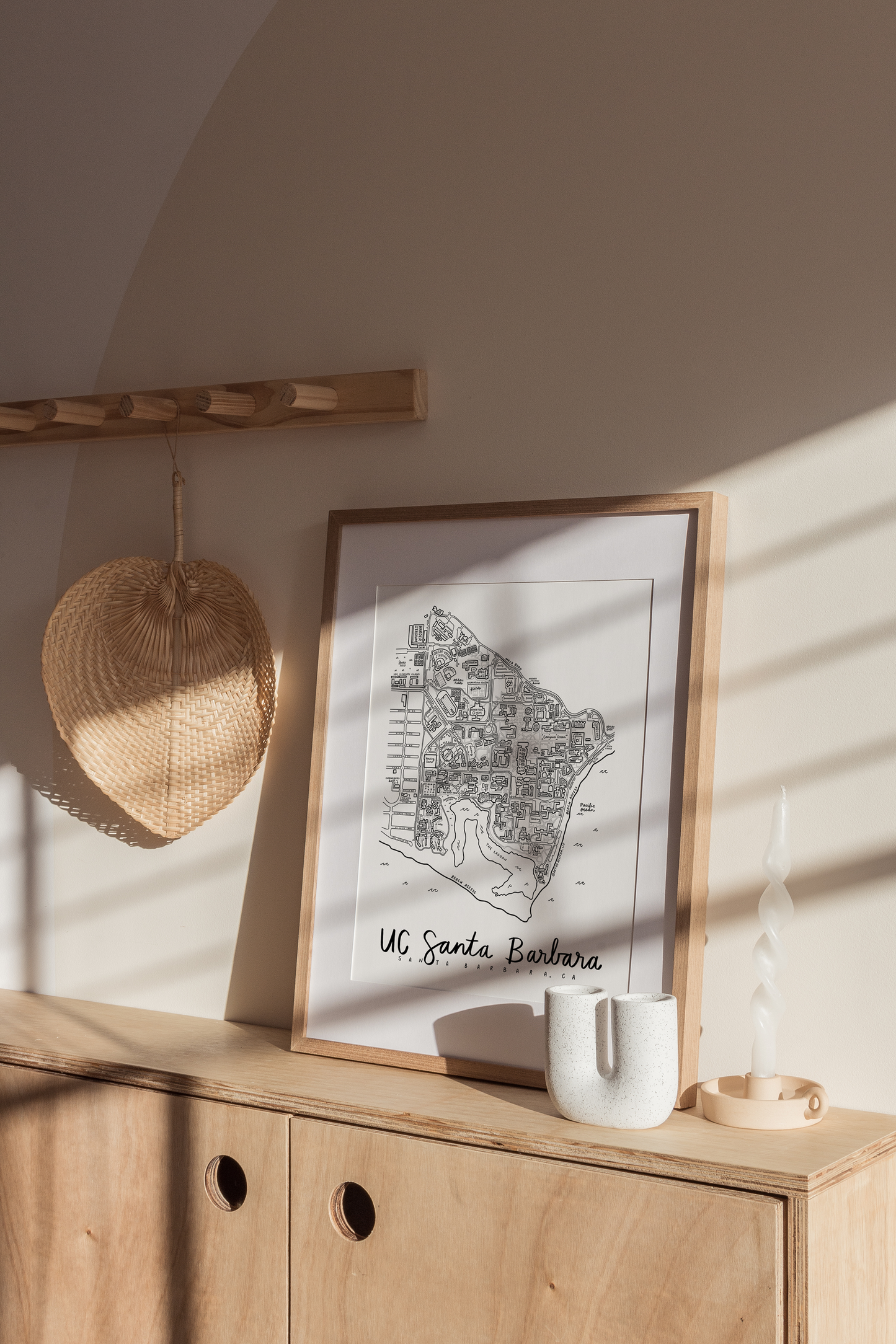 UC Santa Barbara Campus Map Print