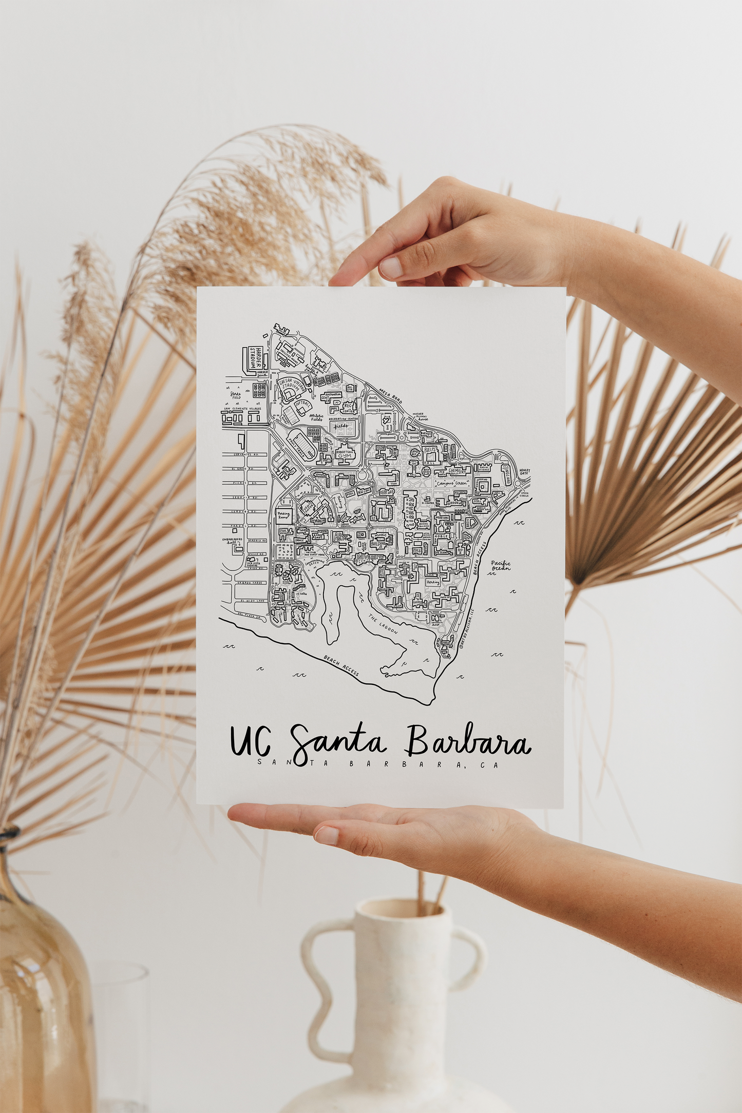 UC Santa Barbara Campus Map Print